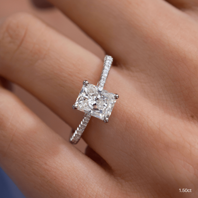 Florian Platinum Pave Engagement Ring