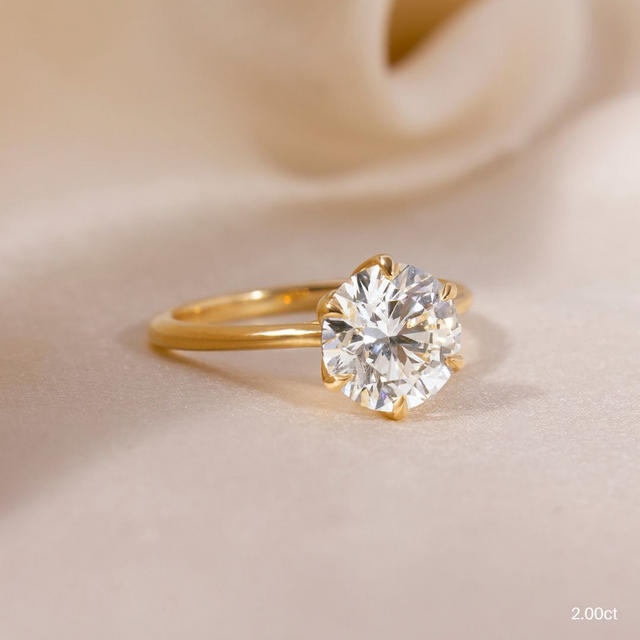 Elswin Yellow Gold Solitaire Engagement Ring