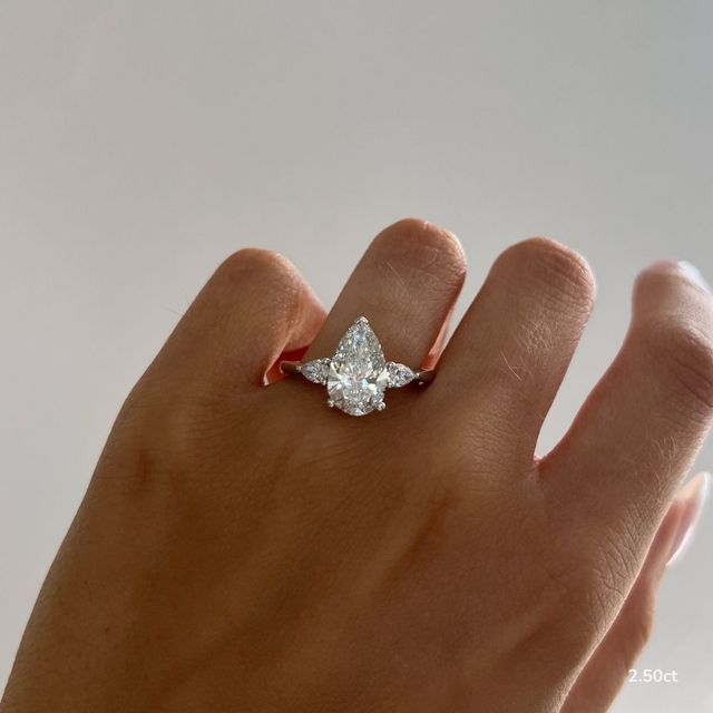 Vivian Trilogy Engagement Ring In Platinum