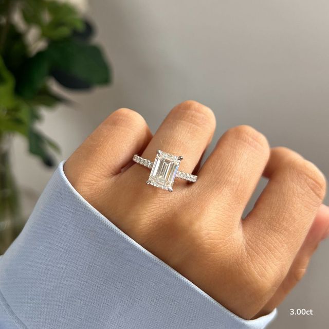 Josephine Platinum Pave Engagement Ring