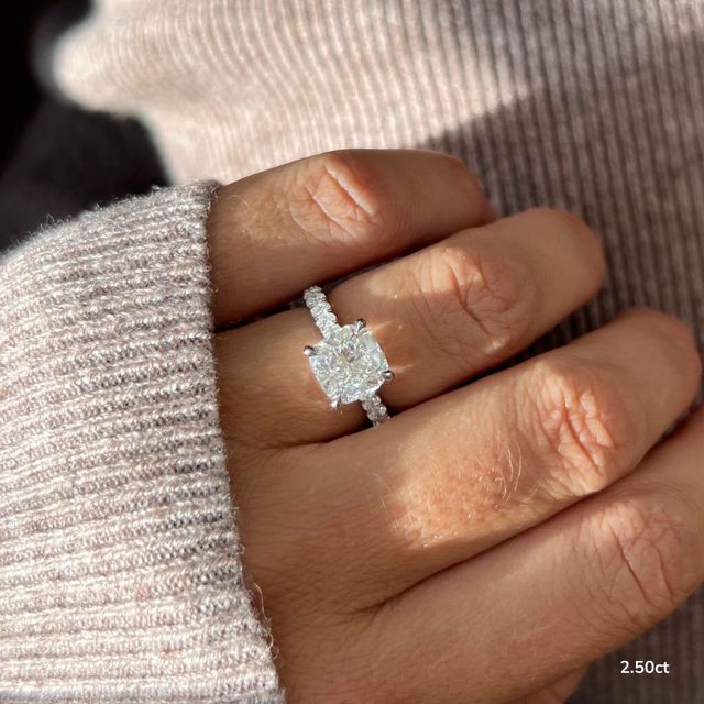 Florian White Gold Pave Engagement Ring