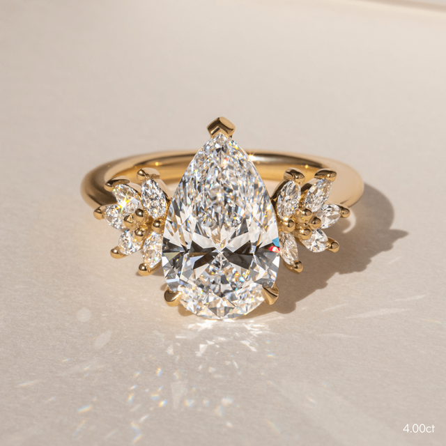 Anastasia Yellow Gold Unique Engagement Ring