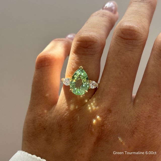 Nimi Yellow Gold Trilogy Engagement Ring