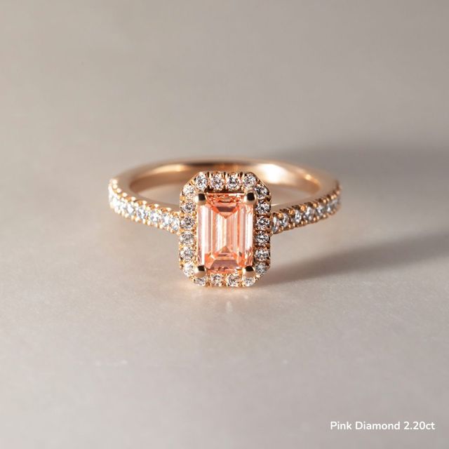 Maya Rose Gold Halo Engagement Ring
