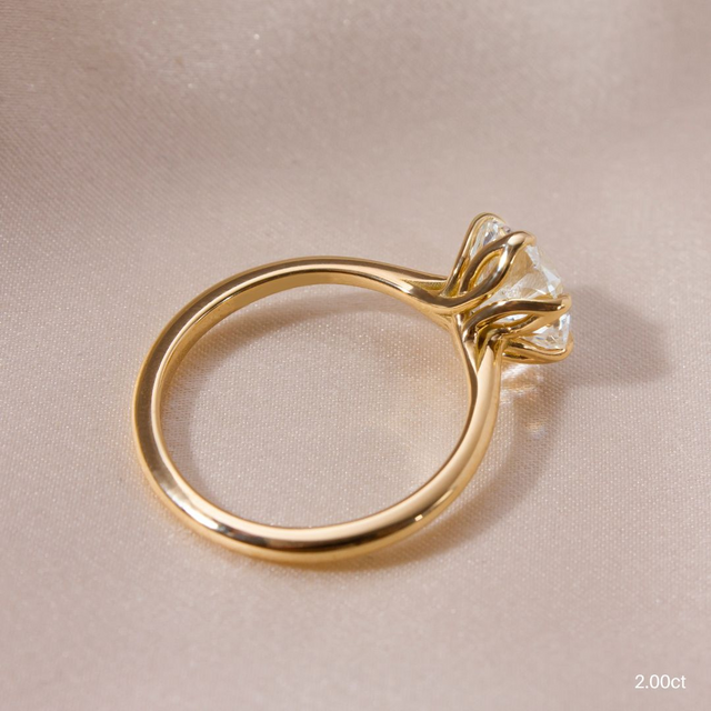 Elswin Yellow Gold Solitaire Engagement Ring
