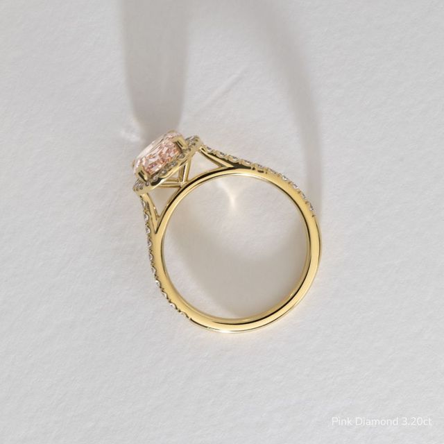 Maya Yellow Gold Halo Engagement Ring