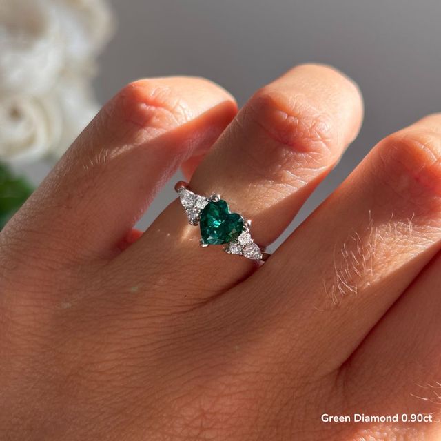 Nanami White Gold Trilogy Cluster Engagment Ring