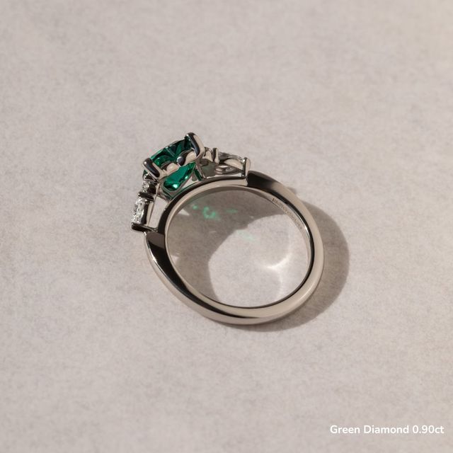 Nanami White Gold Trilogy Cluster Engagment Ring