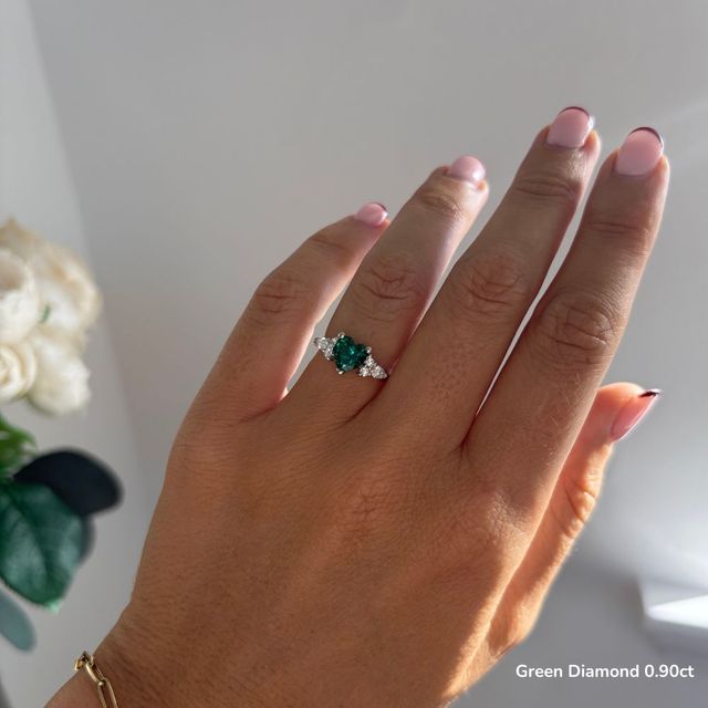 Nanami White Gold Trilogy Cluster Engagment Ring