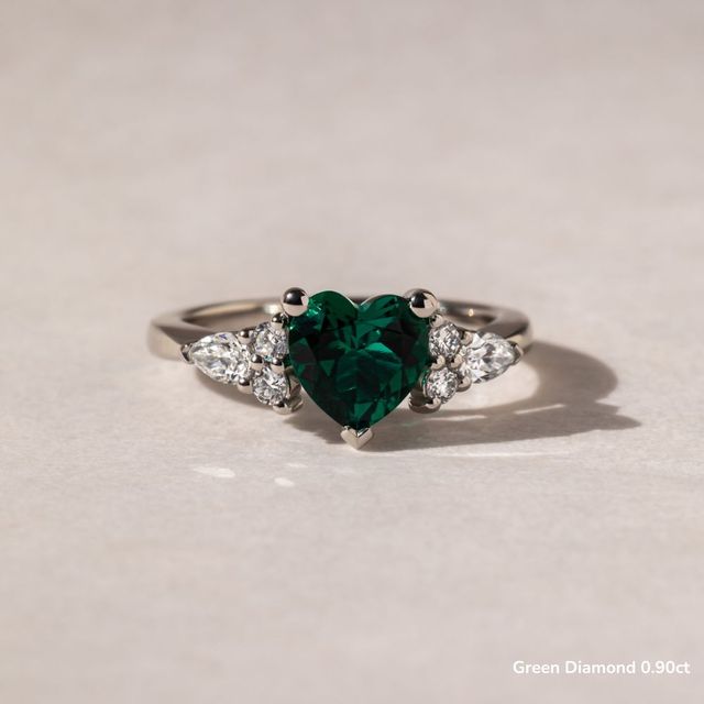 Nanami White Gold Trilogy Cluster Engagment Ring