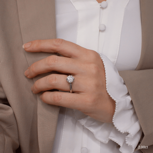 Elswin White Gold Solitaire Engagement Ring