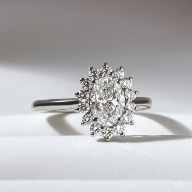 Windermere Platinum Cluster Engagement Ring