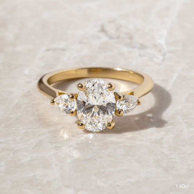 Nimi Yellow Gold Trilogy Engagement Ring