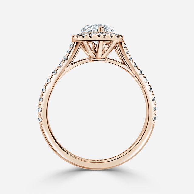 Arya Rose Gold Halo Engagement Ring