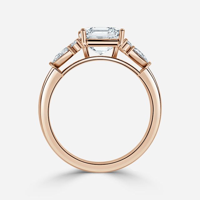 Nanami Rose Gold Trilogy Engagment Ring