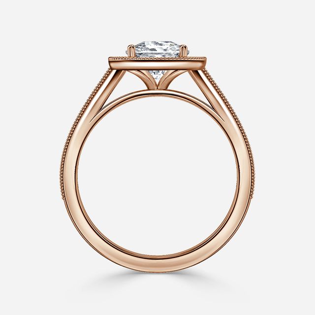 Alika Rose Gold Halo Engagement Ring
