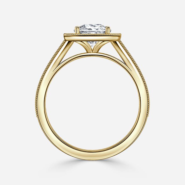 Alika Yellow Gold Vintage Engagement Ring