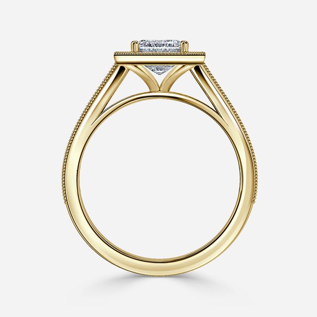 Alika Yellow Gold Vintage Engagement Ring