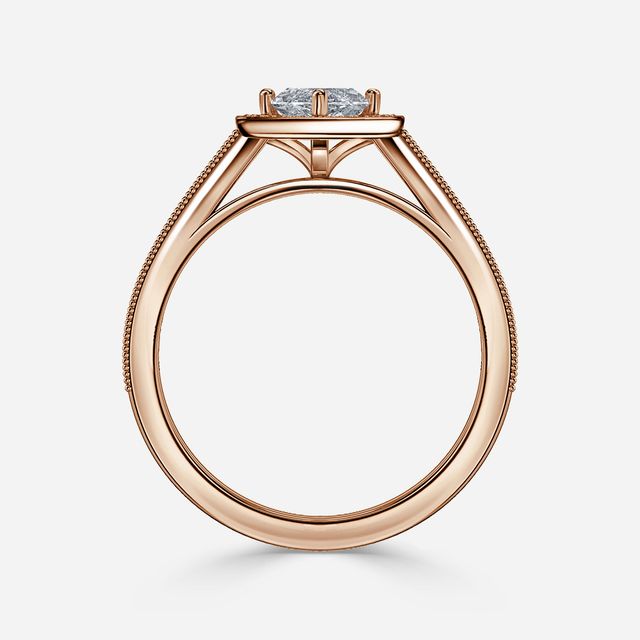 Alika Rose Gold Halo Engagement Ring