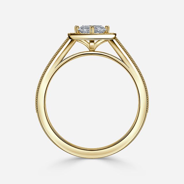 Alika Yellow Gold Vintage Engagement Ring