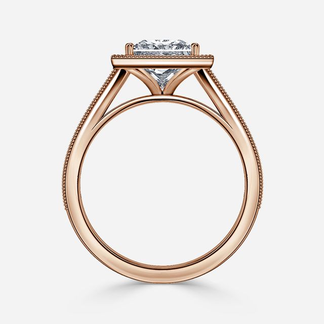 Alika Rose Gold Halo Engagement Ring