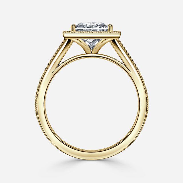 Alika Yellow Gold Vintage Engagement Ring