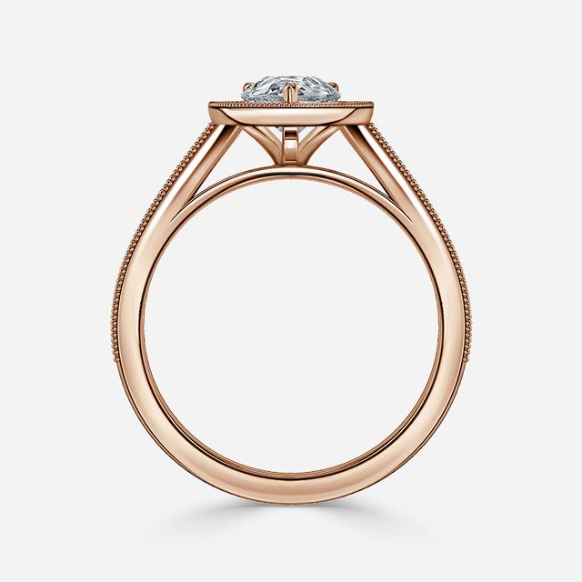Alika Rose Gold Halo Engagement Ring