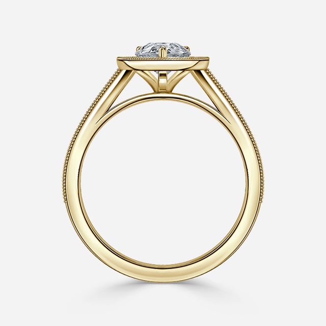Alika Yellow Gold Vintage Engagement Ring