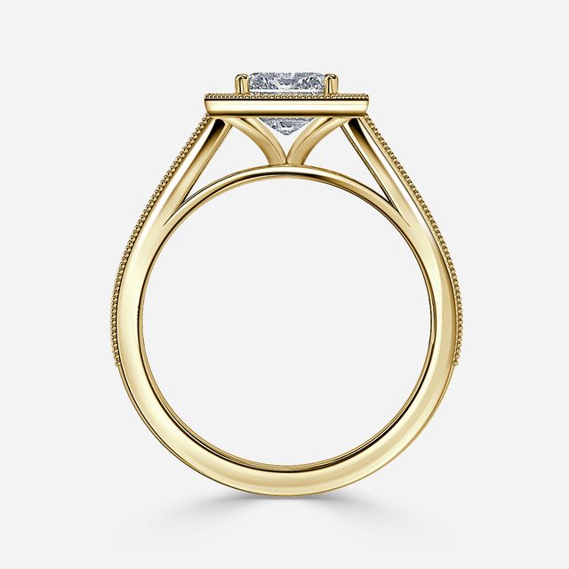 Alika Yellow Gold Vintage Engagement Ring