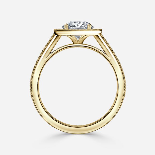 Alika Yellow Gold Vintage Engagement Ring