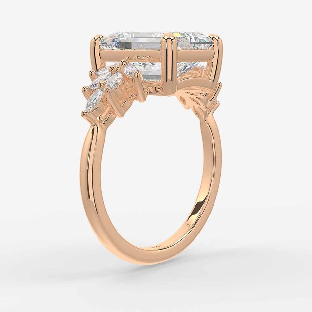Anastasia Rose Gold Trilogy Engagement Ring