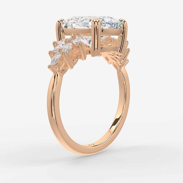 Anastasia Rose Gold Trilogy Engagement Ring