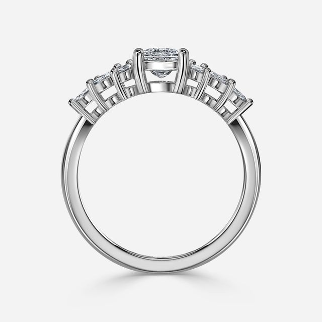 Anastasia Platinum Cluster Engagement Ring