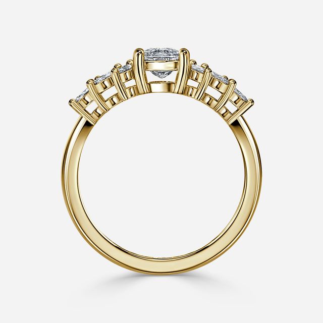 Anastasia Yellow Gold Trilogy Engagement Ring