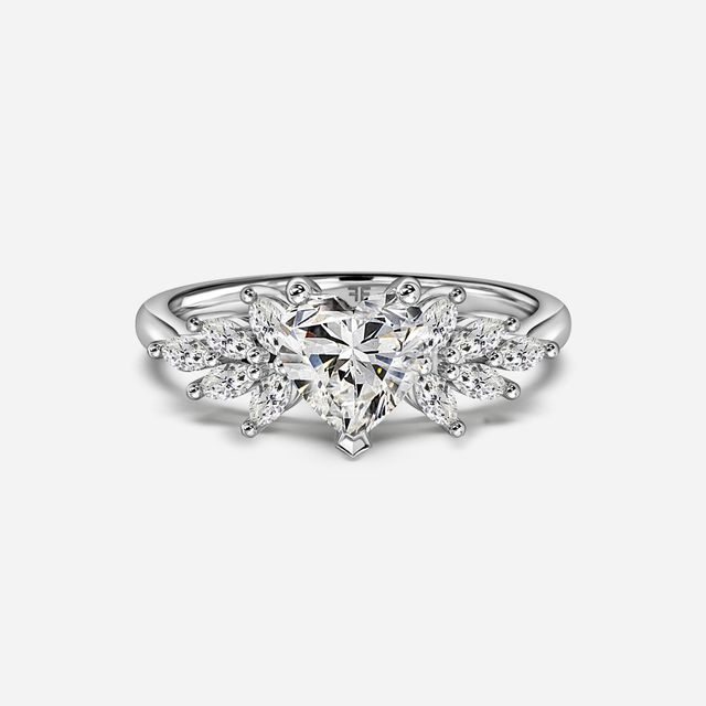 Anastasia Platinum Cluster Engagement Ring
