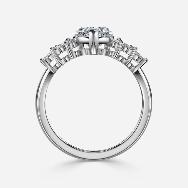Anastasia Platinum Cluster Engagement Ring