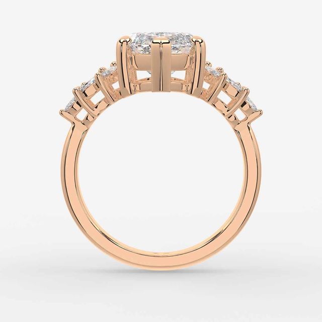 Anastasia Rose Gold Trilogy Engagement Ring