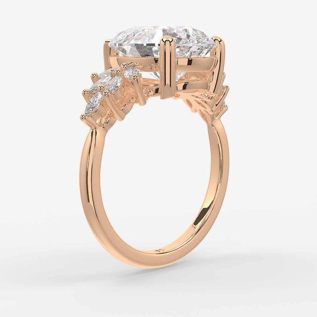 Anastasia Rose Gold Trilogy Engagement Ring