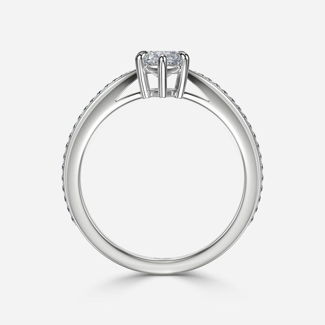 Antares White Gold Pave Engagement Ring