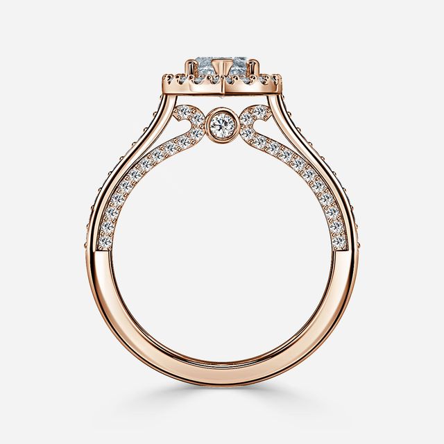 Augusta Rose Gold Unique Engagement Ring