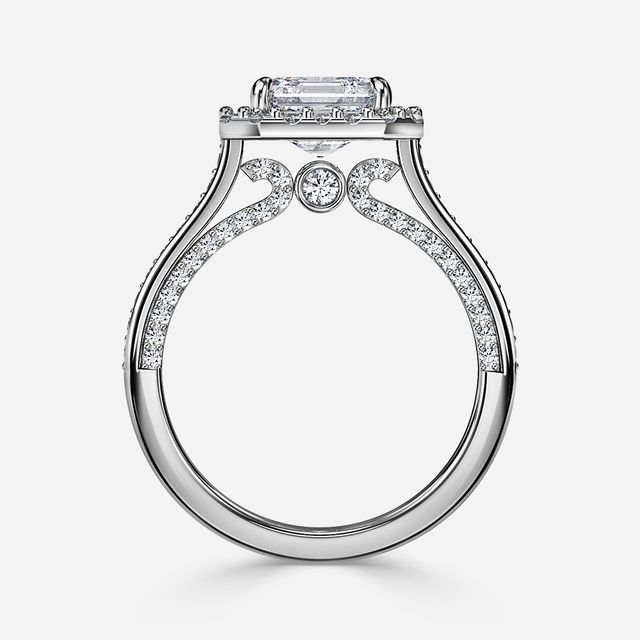 Augusta White Gold Halo Engagement Ring