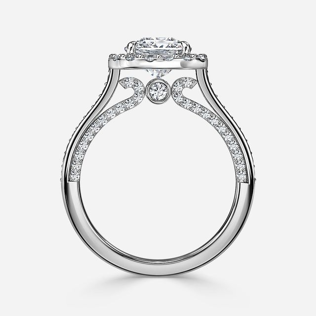 Augusta White Gold Halo Engagement Ring