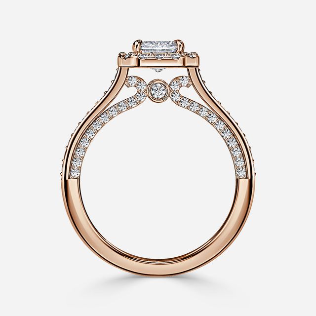 Augusta Rose Gold Unique Engagement Ring