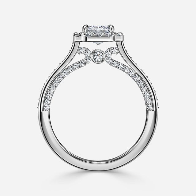 Augusta White Gold Halo Engagement Ring