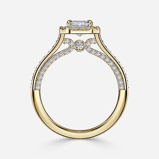 Augusta Yellow Gold Unique Engagement Ring