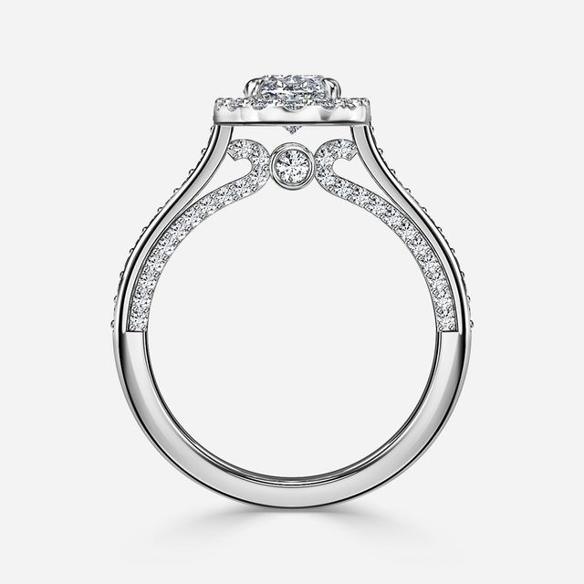 Augusta Platinum Unique Engagement Ring