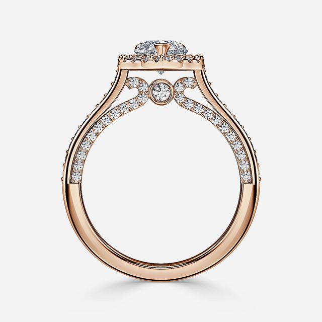Augusta Rose Gold Halo Engagement Ring