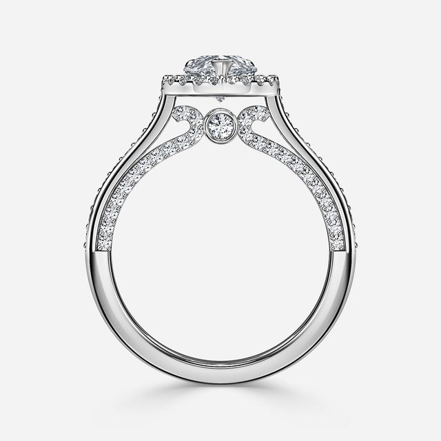 Augusta White Gold Halo Engagement Ring