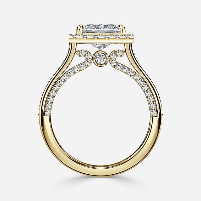 Augusta Yellow Gold Unique Engagement Ring