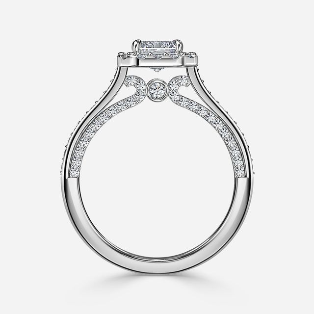 Augusta Platinum Unique Engagement Ring